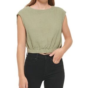 Calvin Klein Cotton Gauze Top